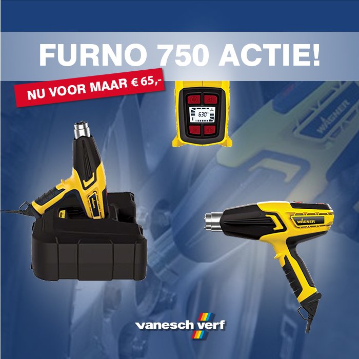 Koop nu de Wagner Furno 750 voor maar €65,- (excl.). Dit is dé toepassing om o.a. stickers en belettering te verwijderen en kunststof te buigen. Een super handig apparaat dus! De FURNO is verkrijgbaar t/m 30 juni 2019, dus wees er snel bij! Lees meer op:  bit.ly/2GWU4ob