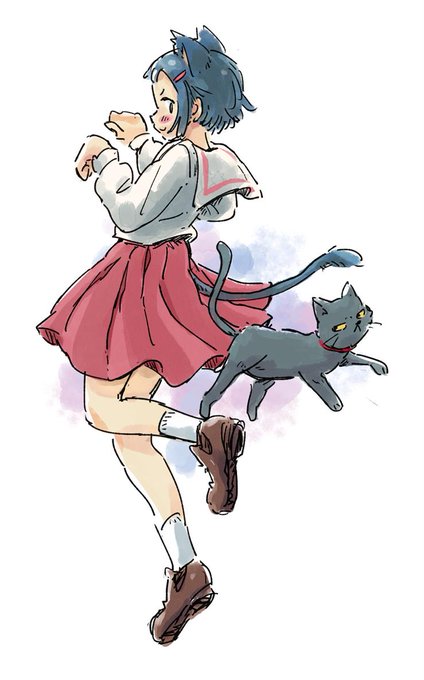 「黒猫 しっぽ」のTwitter画像/イラスト(古い順)