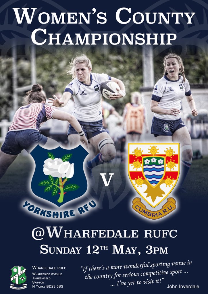 wharfedalerufc's tweet photo. 👀 Date for your diaries! 👀

Women’s County Championship rugby is coming to Wharfedale!

See you there for what will be a great game 👍🏼

#WRUFC @YRFU_Official https://t.co/98XhUk1PsG