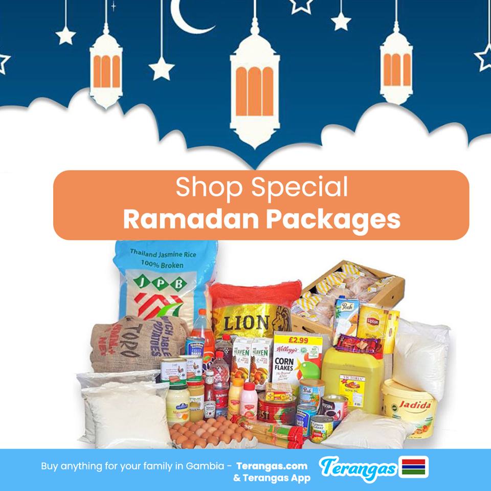 terangasgm's tweet photo. Surprise your family and friends in the Gambia with our special Ramadan Gift Packages. Everything your family needs for a great Ramadan 2019. 

We deliver right to your doorstep.

Our mobile app - TERANGAS GAMBIA - is now available for download on iOS &amp; Android for FREE. https://t.co/kja23ulMJC