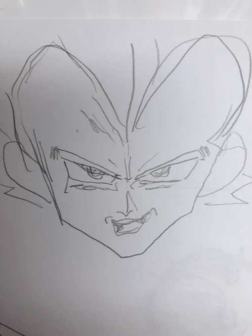 わたしが描いたベジータ←と→兄が描いたベジータ 