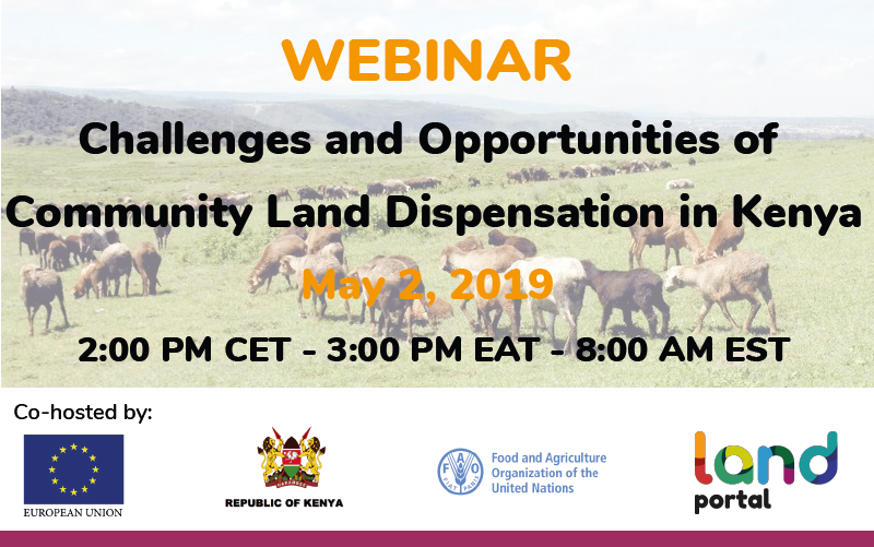 FAOKenya's tweet photo. What are the Challenges and Opportunities of Community Land Dispensation in Kenya? #CommunityLandAct #LandGovernanceProgramme @mbarak_husna @EUinKenya @infoeareconcile @NLC_Kenya
Join the Webinar https://t.co/wrIqwyFoEB https://t.co/0TjT6OOap3