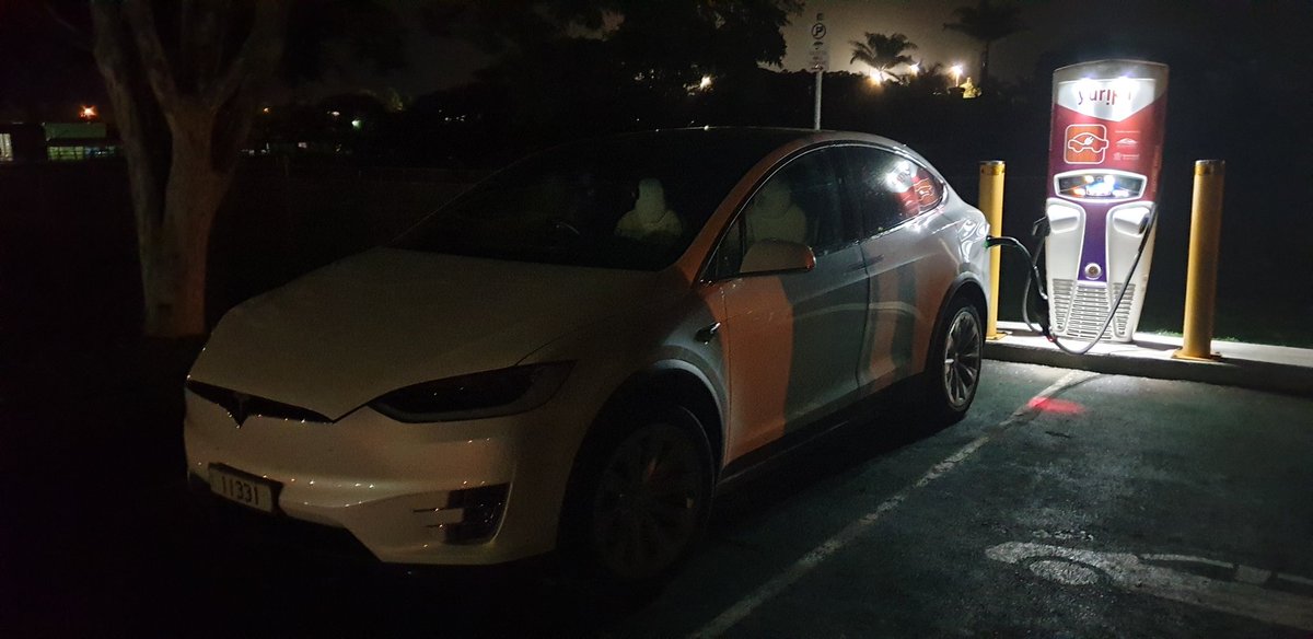 outbacktesla's tweet photo. Thanks to both @Tesla Superchargers and QLD Electric Super Highway chargers  (https://t.co/xx0RcmJpWt) we set our new daily distance record yesterday - 1207 kms! 
Brisbane to Toowoomba  then up the coast to Rockhampton before heading to Emerald.
#EVeXploreAus #electricvehicles https://t.co/DCrZERDHci