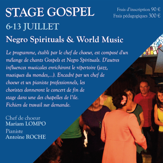 ZOOM sur... le #stage #Gospel !!
Du 6 au 13 juillet sur l'île de #Groix 🏝
Inscriptions encore ouvertes dans tous les pupitres, en particulier #barytons et #basses pour le groove 😊 🎶
musiqueagroix.com/stage-gospel
#musiqueagroix #musique #chant #choeur #chorale