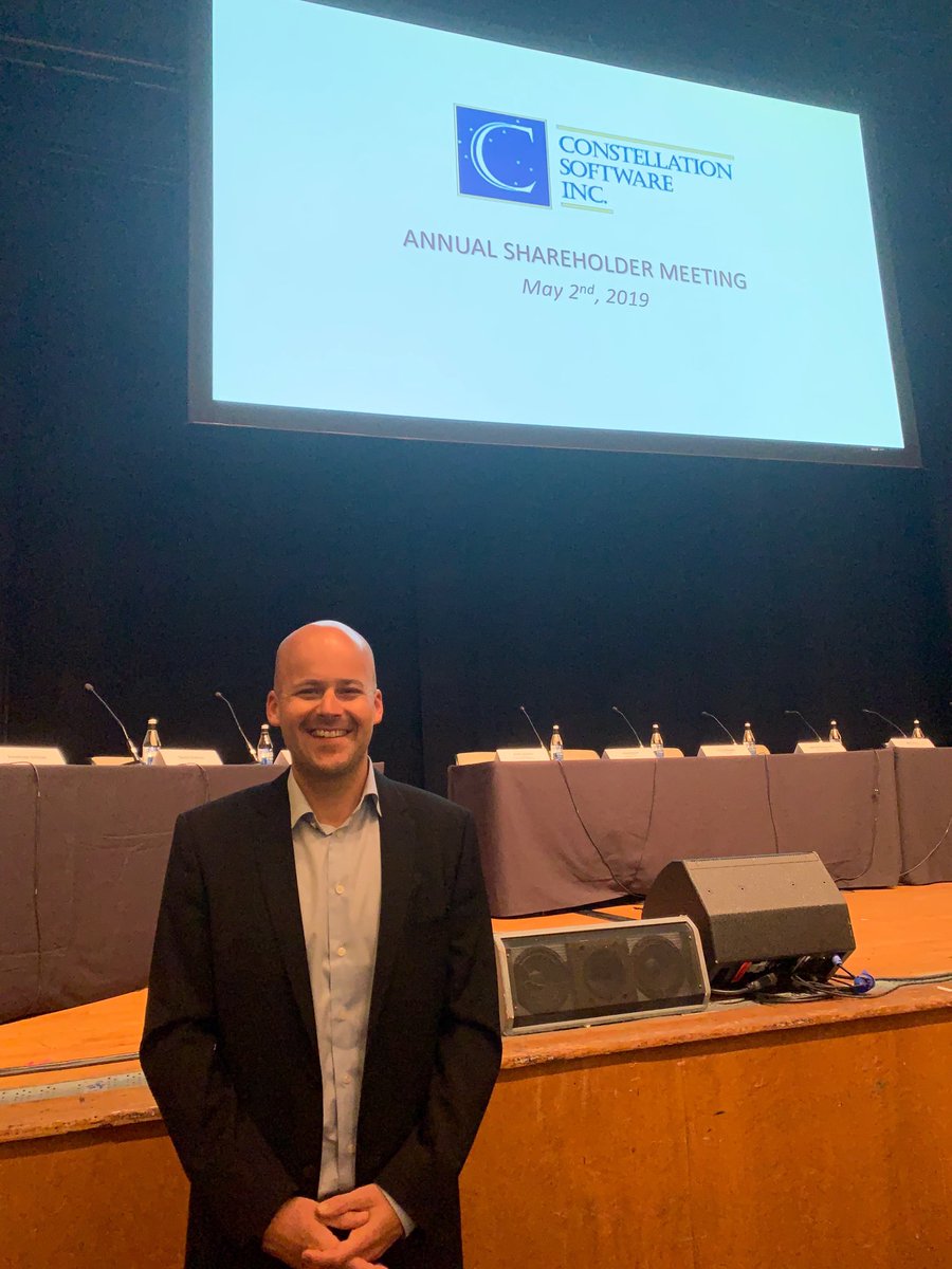 philippewilli's tweet image. #constellationsoftware general assembly - the role model for VMS (vertical market software)