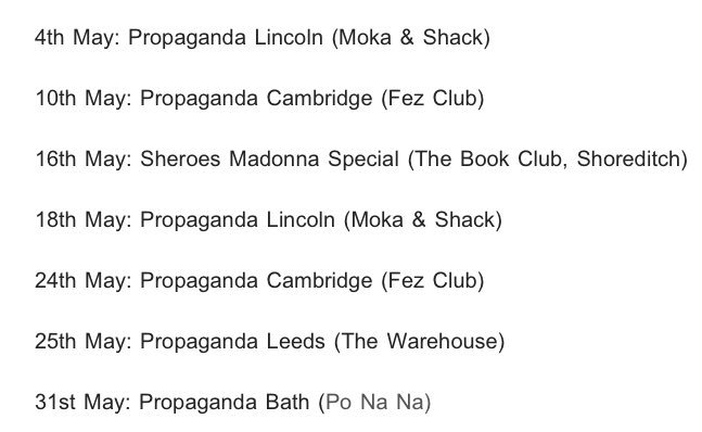 RowenaAliceDJ's tweet photo. I’ve got quite a few DJ sets dotted around the UK this month, so come along if you can! I’m also playing Bath for the first time, so come say hi if you’re nearby. See pics for dates &amp; locations! ⚡️ https://t.co/QEj7YTgvZU