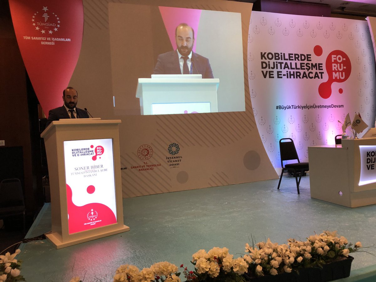 Tümsiad İstanbul Şube Başkanımız <a href="/sonerbiber24/">Soner Biber 🇹🇷</a> Kobilerde Dijitalleşme ve E-İhracat Programız’ın açılış konuşmasını yapıyor.