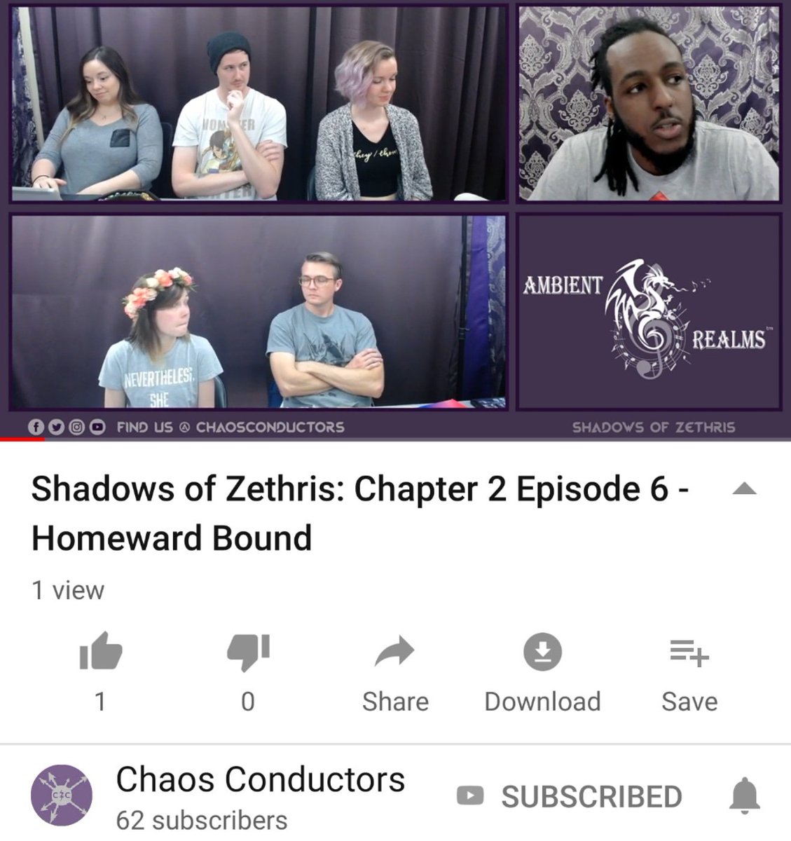chaosconductors's tweet photo. Last week's episode of our #shadowsofzethris campaign is now up on YouTube! Check out our channel (link in bio) to watch past episodes, campaign recaps, and more. πΊ
. . .
#chaosconductors #chaotics #dnd #dnd5e #dungeonsanddragons #dndstream #twitchstream #twitch @DMofChaosC https://t.co/lz0F8nM5Eg