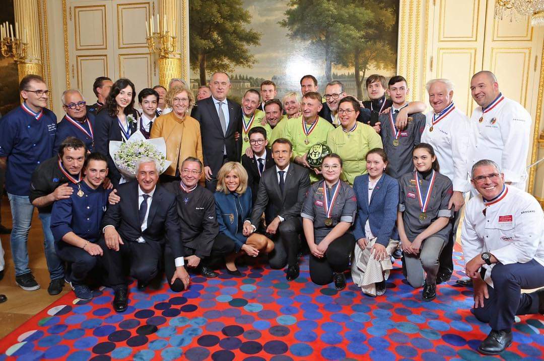 les #MOF et les #MAF à l'honneur hier à la cérémonie du 1er mai de l'Elysée organisée par le @marchederungis