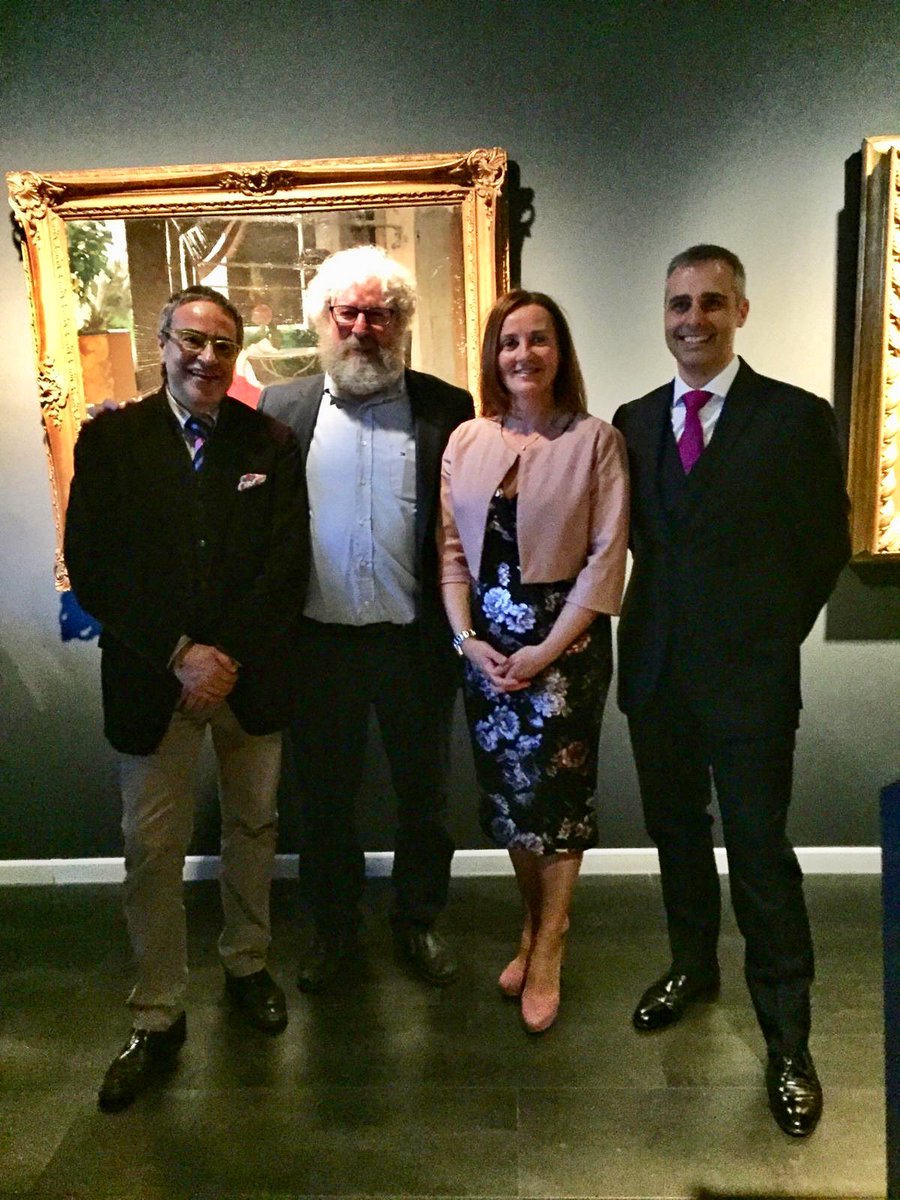 gothsland's tweet photo. Inauguración de la primera muestra en #andorra dedicada a @ramoncasascarbo. En la imagen su comisario, @gabrielpinos, junto a Ivan Sansa, director de #artalroc, el coleccionista Ricard Martí y Olga Gelabert, ministra de cultura de @GovernAndorra #ramoncasasmestredelamodernitat https://t.co/e8EQlJpZQg