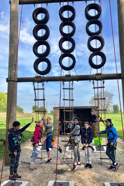 OaklandsSch's tweet photo. Yesterday Year 6 conquered their fear of heights by having a go at all sorts of activities such as abseiling and the crate challenge. Everyone is having a such a good time and it is great to see how the children are helping and encouraging each other. #PGLweek https://t.co/OnXdZlUbgm