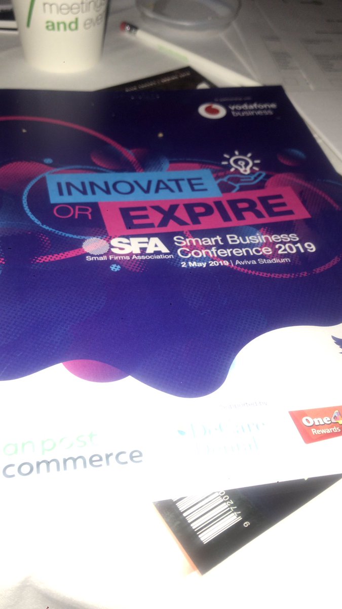 EngageGrowIRL's tweet photo. Delighted to be attending the @SFA_Irl Smart Business Conference event this morning in @AVIVAStadium #innovateorexpire #sfa #businessgrowth https://t.co/3tjBk4OWxo