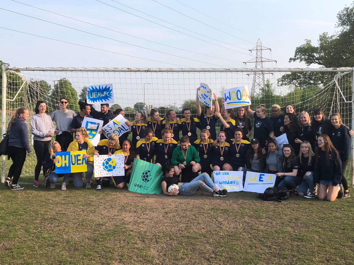 UEAWFC's tweet photo. 💙💛DERBY DAY WIN💛💙

After a slow start to the game and going 1-0 down, the girls pulled it back and were UNREAL in the second half! Once settled the skills came out and Essex went quiet 💪🏼

⚽️ @Charnelle333 @HollyC___  and Kathryn! 

#DerbyDay2019 @ueasport https://t.co/Ekw7VIqE5A