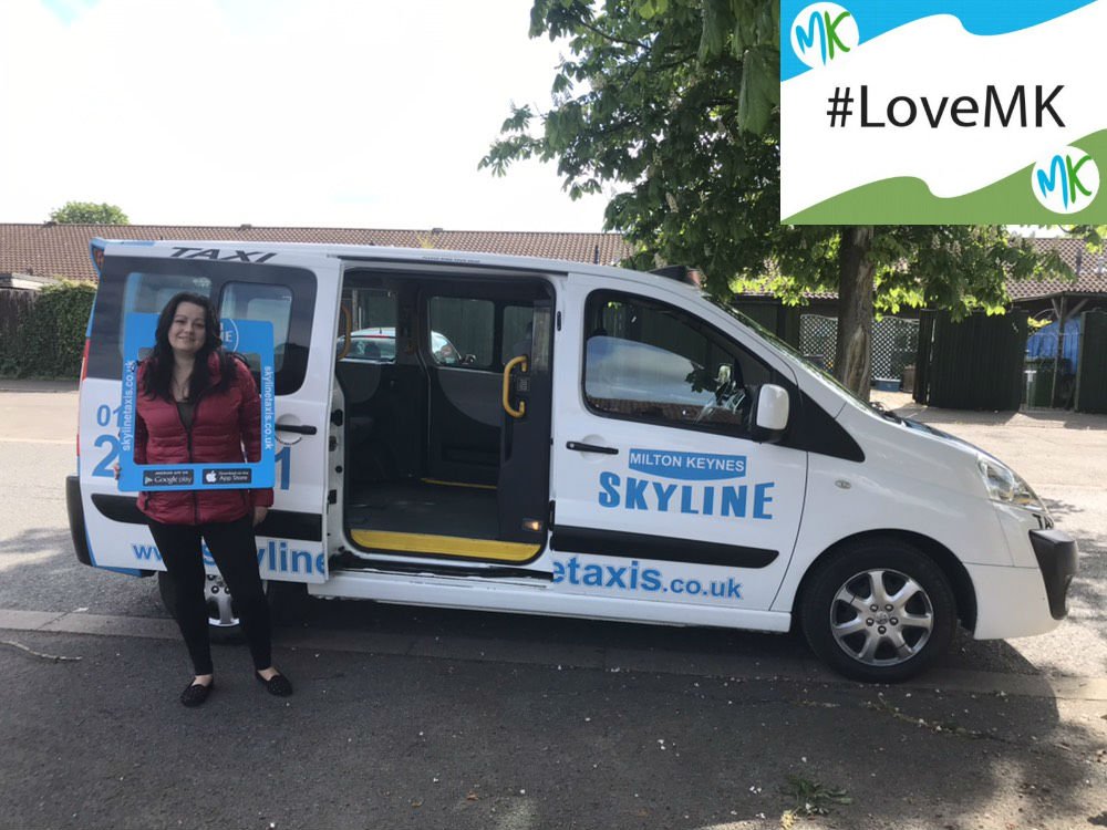 Our first FREE journey of the day &amp; a very happy passenger!😃 
If you are going to or have booked with us today you could be in with a chance of riding for FREE!
Winners are picked randomly.
Good luck!!!
#LoveMK #BookSkylineTaxis #MK #MiltonKeynes