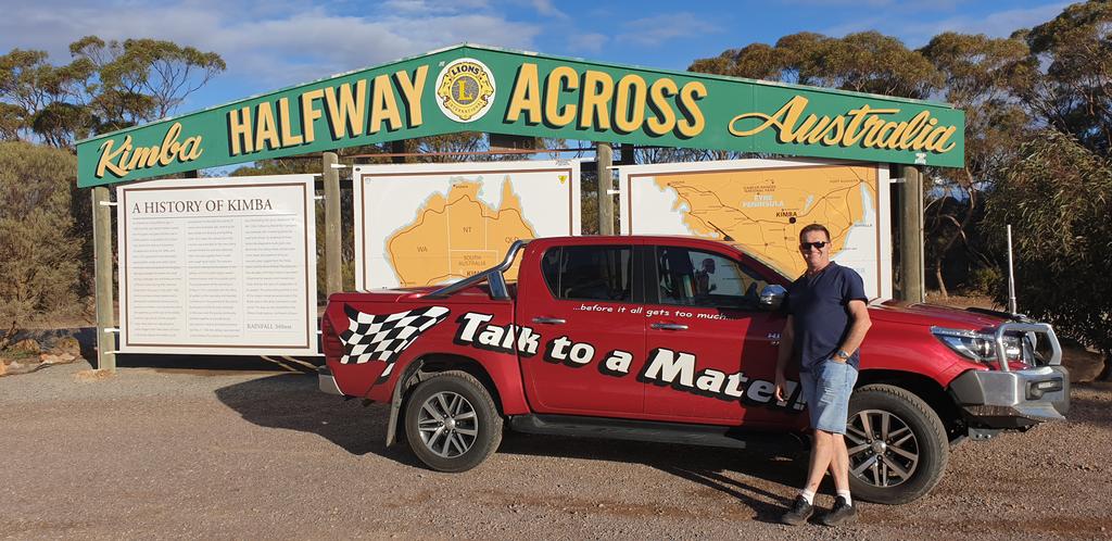 RMHI_4BLOKES's tweet photo. Taking our #talktoamate message halfway across this great country in route to @PooncarieFD. @RMHI_4BLOKES take care of yourselves and look out for your mates during this busy time of the year. @GusWhyte https://t.co/aq4TAm4v6T