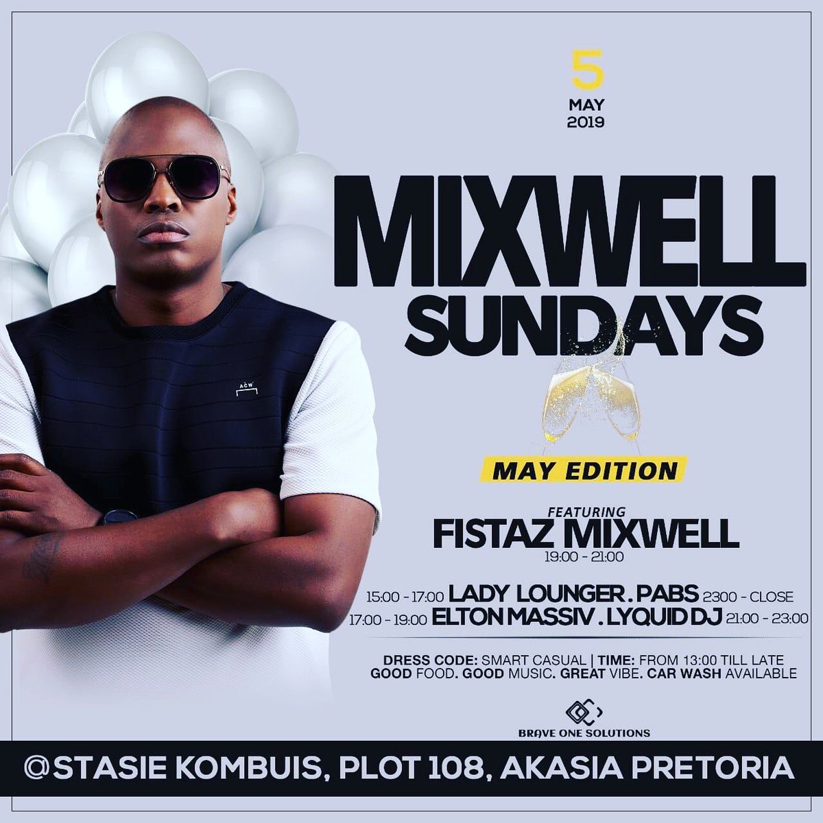 FistazMixwell's tweet photo. EVERY SUNDAY THIS MAY // STASIE IN AKASIA // #MixwellSundays #WinterFizz STARTS 5 MAY 🥁 https://t.co/ijphjkUSO8