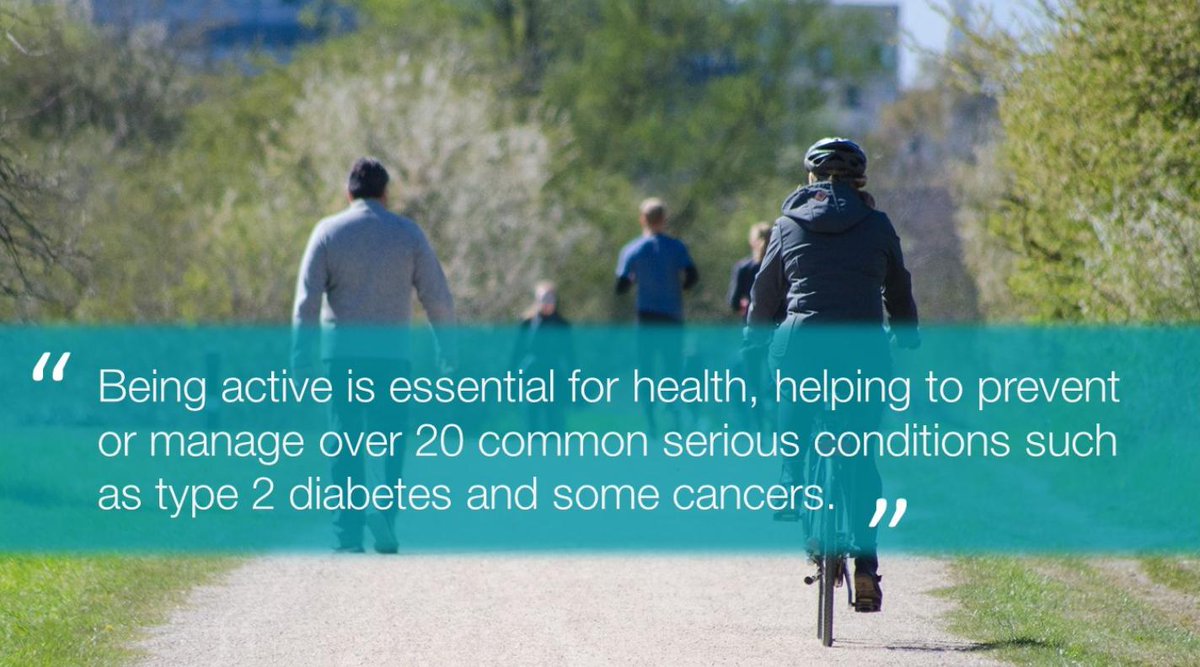 UKHSA's tweet photo. How can health and care professionals help to get everybody active every day? 

There are lots of useful tools and resources inside this our #AllOurHealth blog ➡️ https://t.co/Fj7lHp1JTJ https://t.co/WjuRYlwQM9