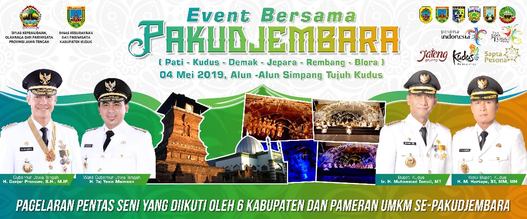 Event Bersama Pakudjembara Kabupaten Kudus di berikan kehormatan sbg Tuan Rumah bersamaan pd kesempatan tsb juga ada event dhandangan tgl 4-5 mei 2019 di alun2 simpang tujuh kudus
#VisitJawaTengah #JatengGayeng
