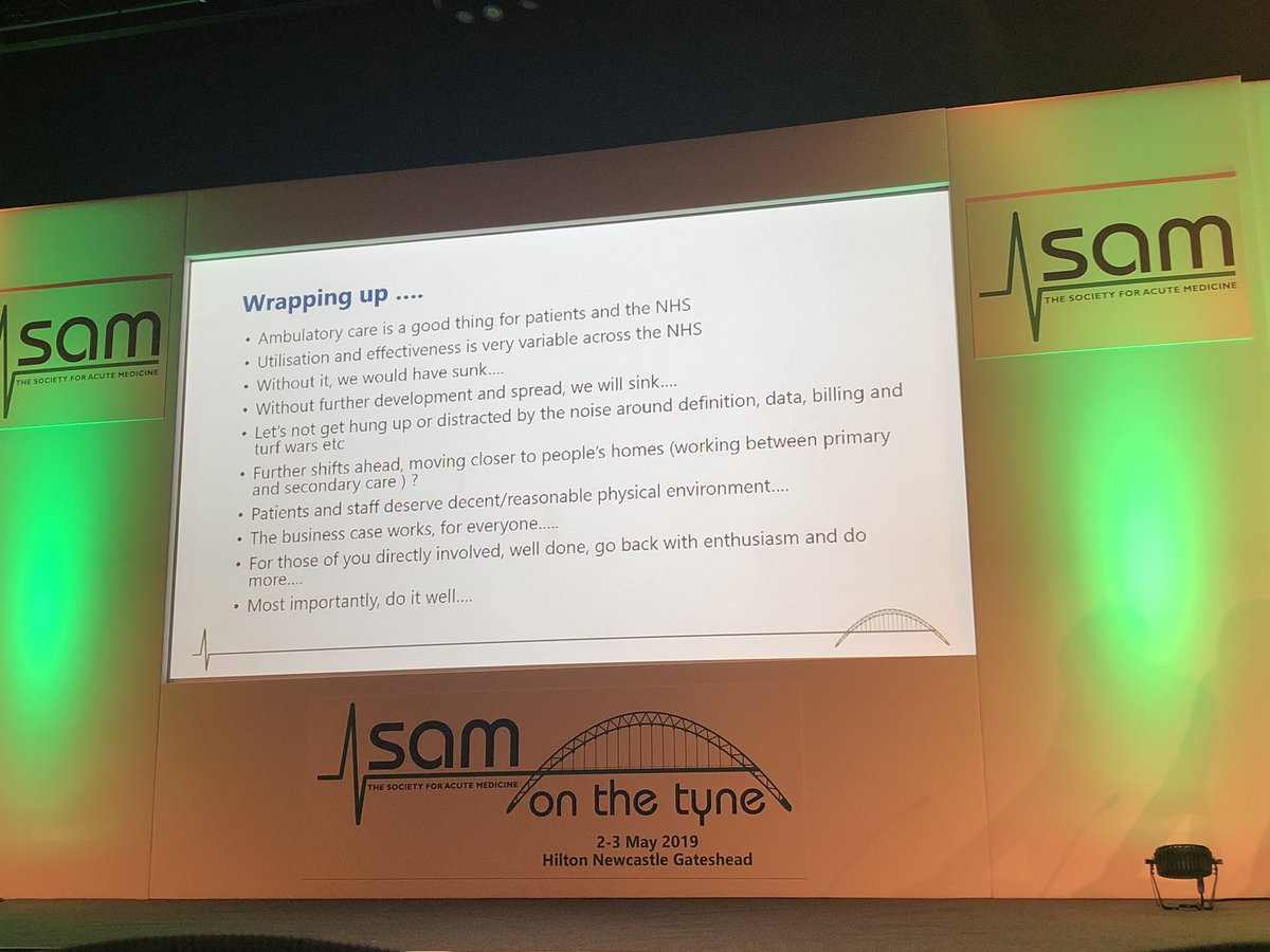 Without Ambulatory care, we would have sunk. Without further development in Ambulatory care, we will sink <a href="/acutemedicine/">SAM Online</a> <a href="/aec_network/">AEC Network</a> #SAMontheTYNE