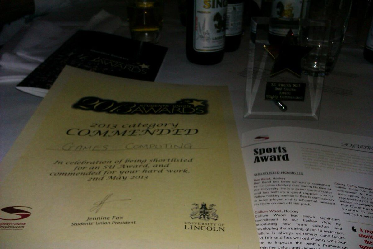OScpp's tweet photo. Meanwhile, in 2013 and down memory lane, the #GamesComputing course at #Lincoln was nominated for a SU Award
@UoLCompSci @lincolnSU https://t.co/EFMopyesoy