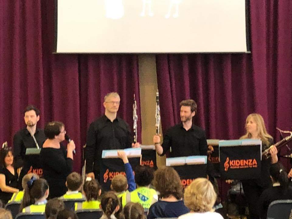 Very lucky to have the amazing <a href="/kidenza/">Kidenza</a> in Slough this morning, performing live orchestral music to students in #Slough