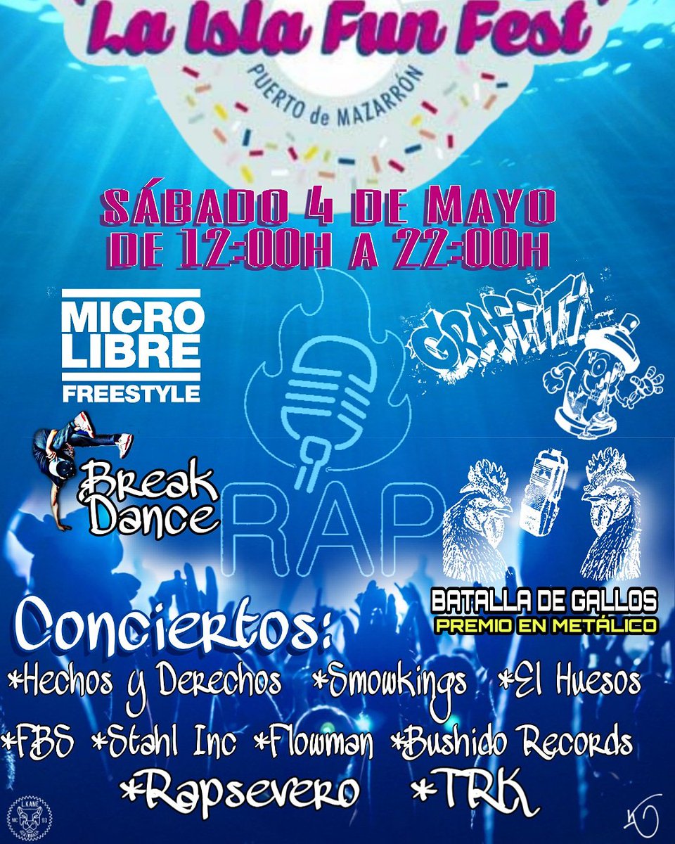 KANEYOSOYYO's tweet photo. Rapsevero estará este sabado en el puerto de Mazarrón poniendo nuestro pedacito de rap en ''LA ISLA FUN FEST'' https://t.co/IP93fAhsIO