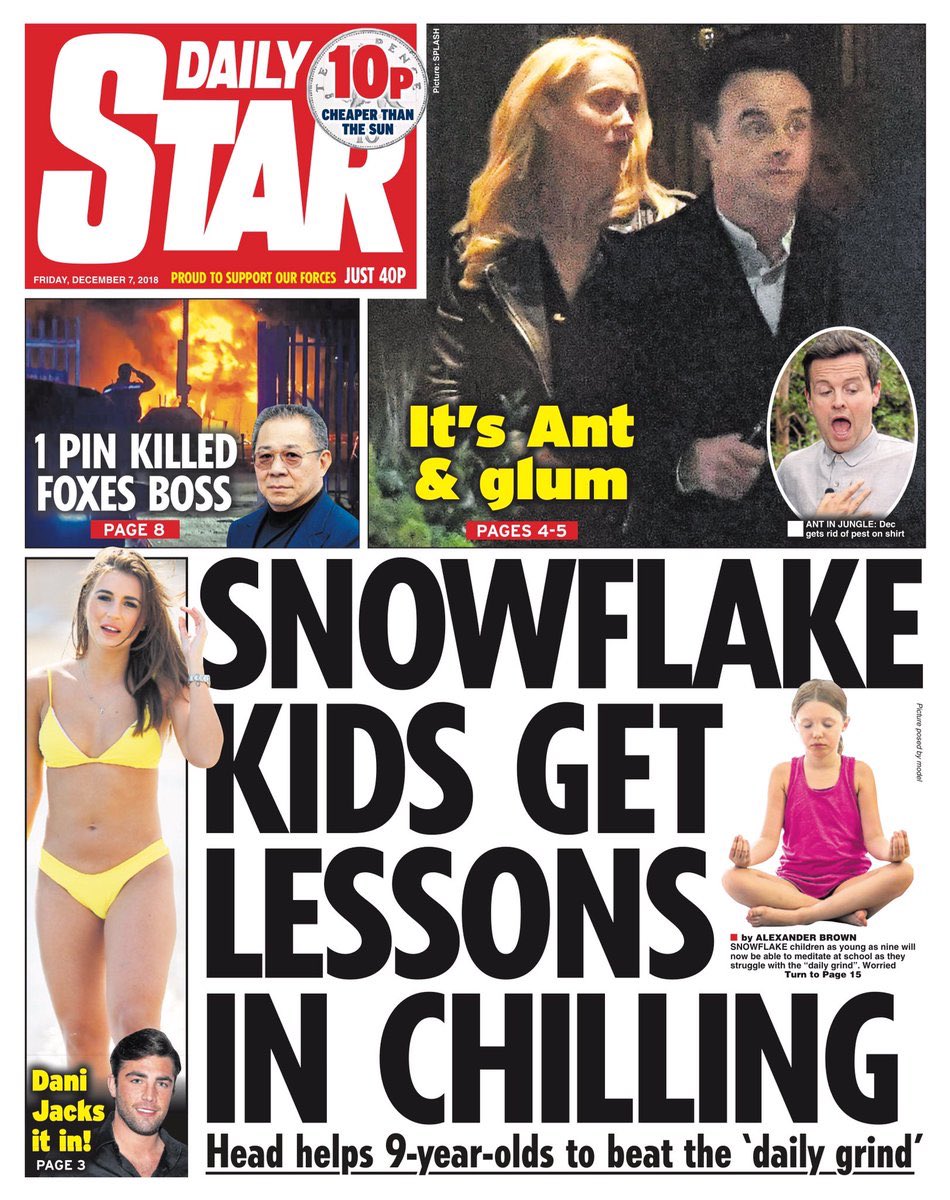 MHMediaCharter's tweet image. RT if you think the primary school whose pupils were called ‘snowflakes’ on front page of @Daily_Star for doing mindfulness lessons deserve an apology/explanation (after several contact attempts they haven’t replied to us, come on twitter - get involved!) centreformentalhealth.org.uk/news/open-lett…