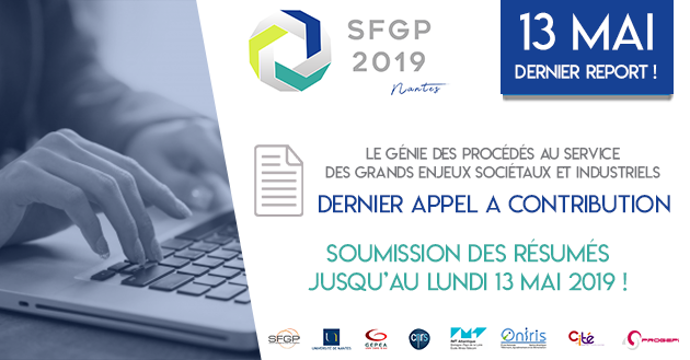 SFGP2019's tweet photo. 🚨 SFGP 2019 : Dépôt des résumés jusqu'au lundi 13 mai 2019 ! La date limite de soumission a été reportée de quelques jours, déposez dès maintenant votre proposition de communication en ligne : https://t.co/MetwTHHoVr. https://t.co/huRm1U5AoD