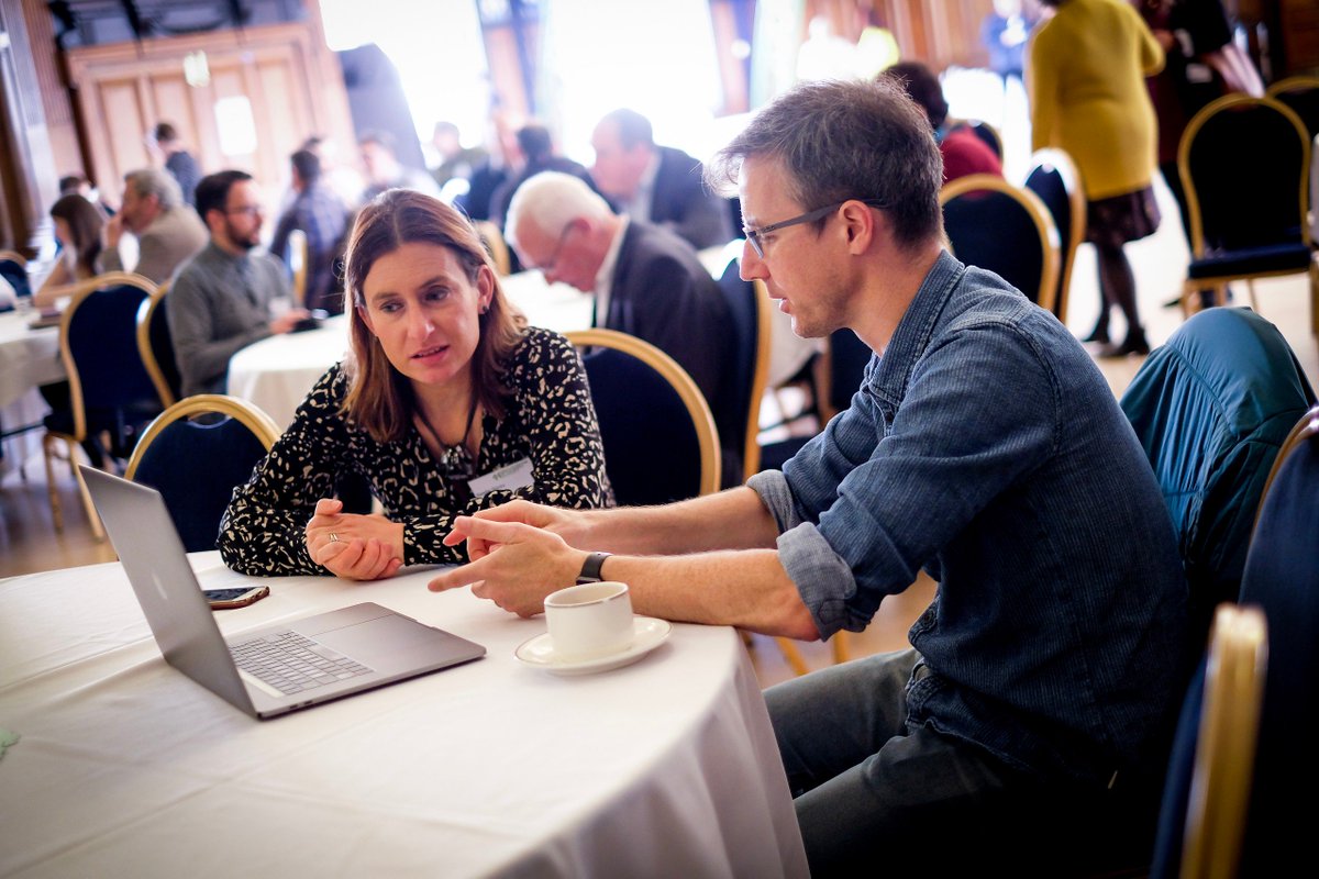 BenMawhinney's tweet photo. I love going to events like this when @TyneSightPhoto is on the job. It's like livestreaming the event, but more considered. Or something. Here I am having a natter with Estelle from @SuperNetworkNE about @DroneIndustries #GetTech19 https://t.co/k69kTIAQEt
