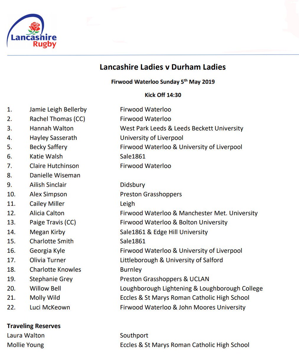 WaterlooLadies's tweet image. Proud to welcome @lancashirerugby and @DurhamRFU ladies to @WaterlooRugby this Sunday. Lots of Firwood Waterloo 💚♥️ talent on show and it promises to be a humdinger.
Bar will be open, the sun may even shine, see you there for the 2.30 kick off
#thisgirlcan