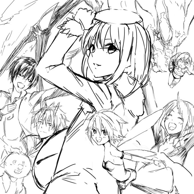 無計画に描き始めると描きたいキャラ入らなくなって困る 