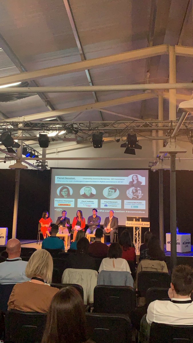 Groundswell_ni's tweet photo. @eComm_Live Panel discussion underway on the main challenges &amp; opportunities in digital commerce! @KukoonRugs @dhlexpressuk @MyBaggageHQ Walk In Wardrobe #ecommlive https://t.co/LLg6w1AWN0