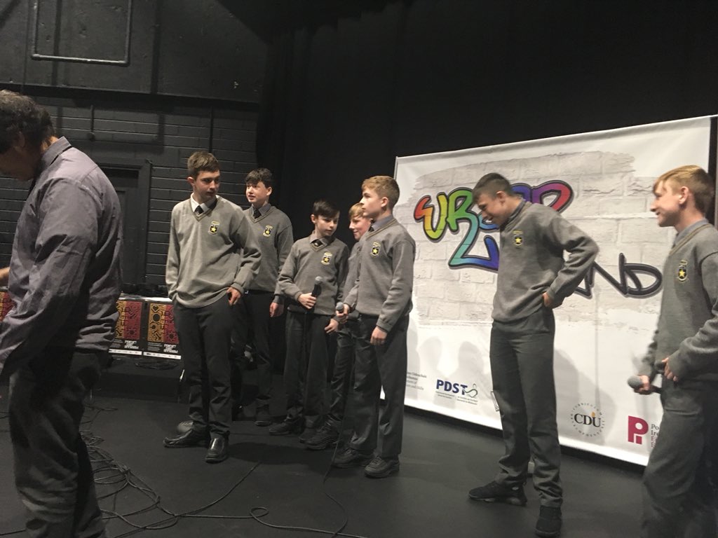 jcsplibraries's tweet image. The boys from Deerpark CBS perform on the @trocaire ‘Land is Life’ theme at #WRaPParound Cork. Brilliant. #PoetryDayIrl