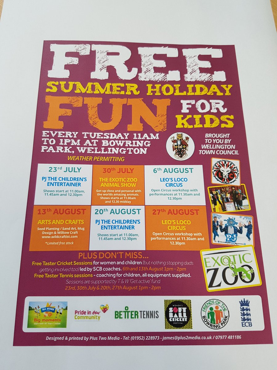 Free summer holiday fun in the Bowring Park: