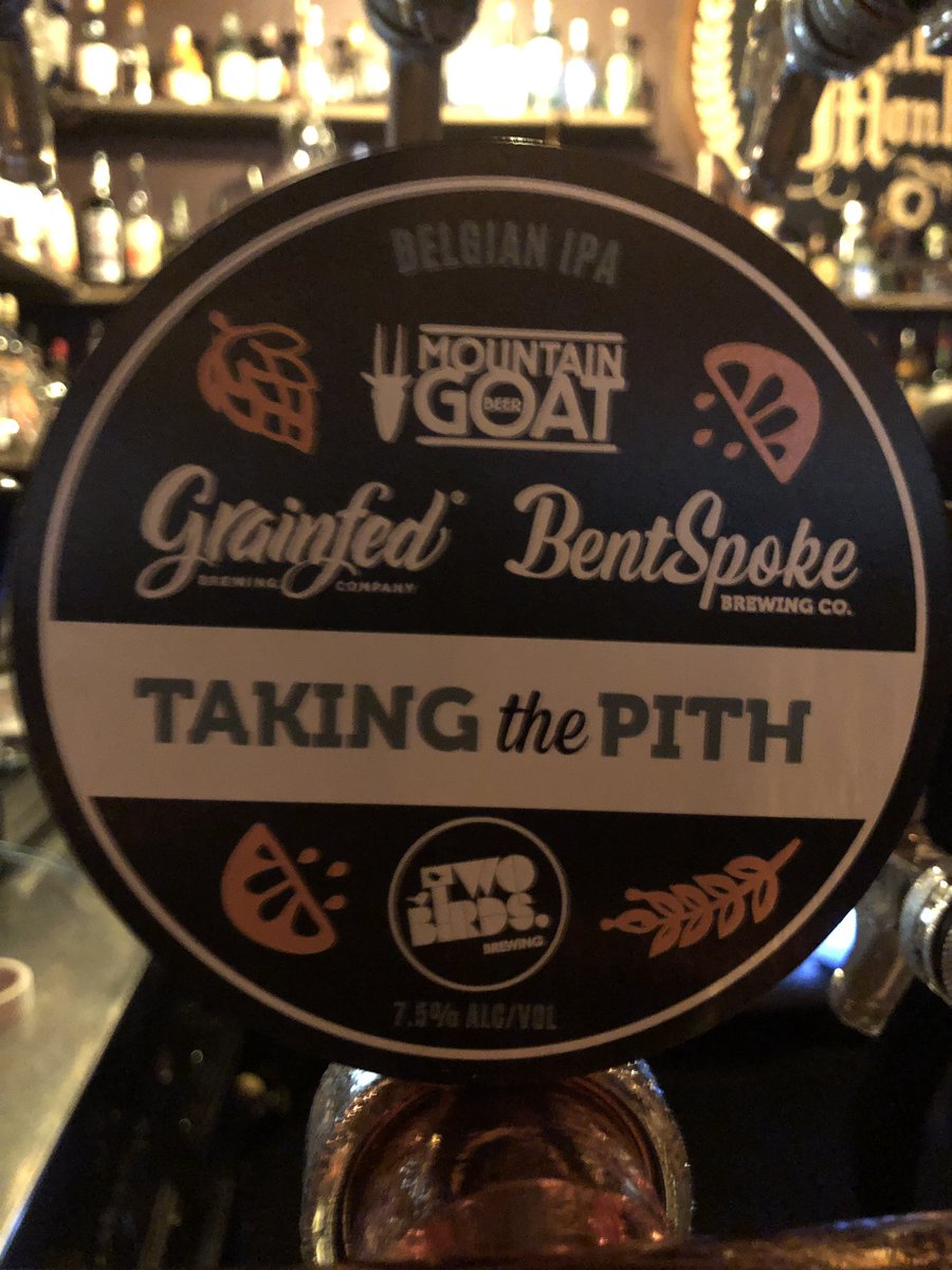 efficentnotlazy's tweet photo. Freaking delicious IPA. Comes in at 7.5%, but smooth as silk. Collaboration between @goatbeer , @BentSpokeBeer , @TwoBirdsBrewing & Newcastle’s own @grainfedbeer. Really well balanced, great hop and malt combo. Limited release, so get in quick #TakingThePith #BlindMonk #Grainfed https://t.co/uIlEsSI1PD