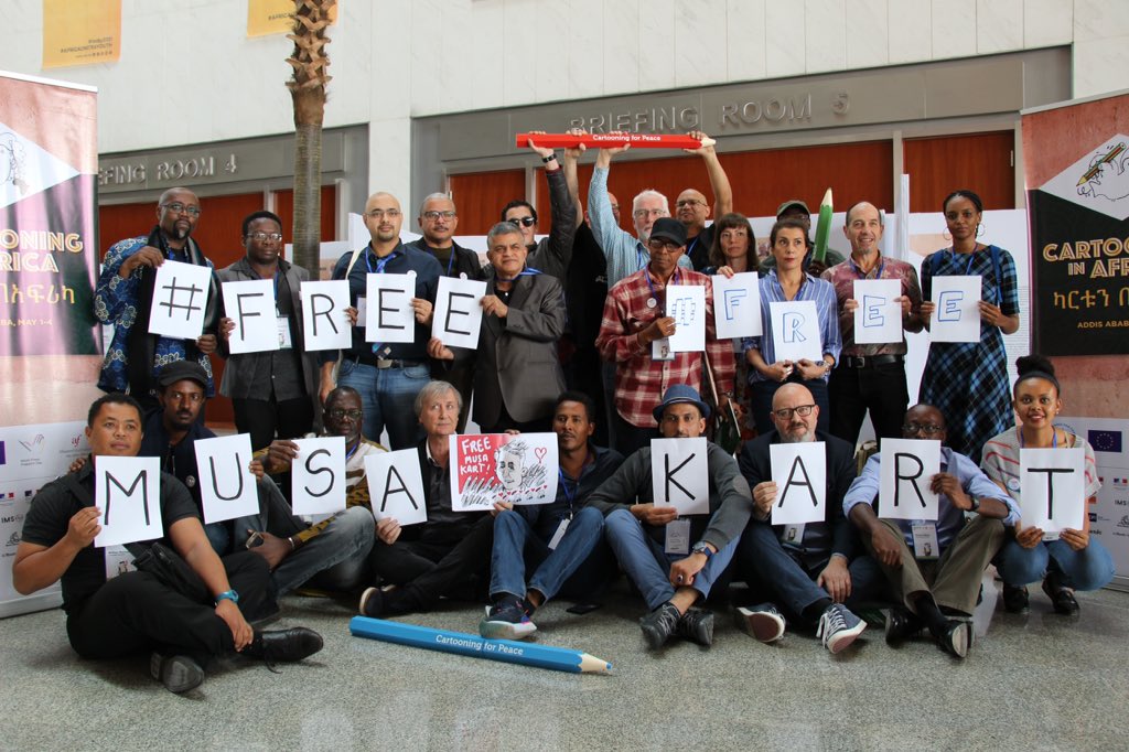 CartooningPeace's tweet photo. #FreeMusaKart #PressFreedom https://t.co/qQ6tqL1fgE