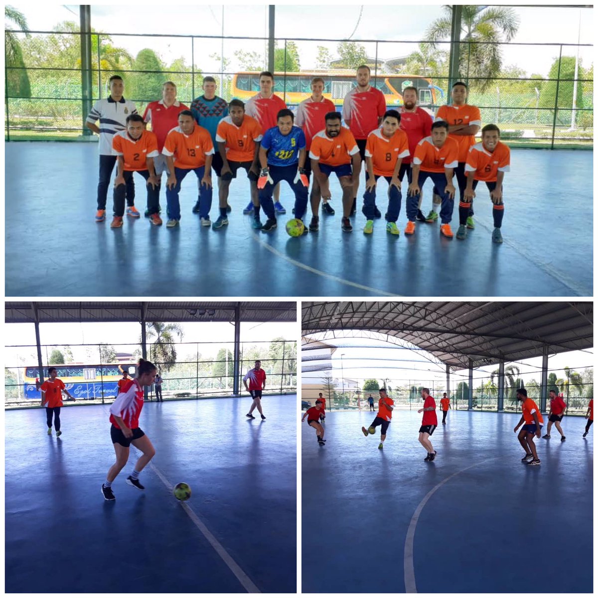 NatHydroCentre's tweet photo. Amazing match between @NatHydroCentre and #HMASSuccess. Both team showed great sportmanship. Congratulations Mate! 

#IPE19
#volleyball
#futsal
@tldm_rasmi 
@ADFinMalaysia https://t.co/xSa0AJxNpD