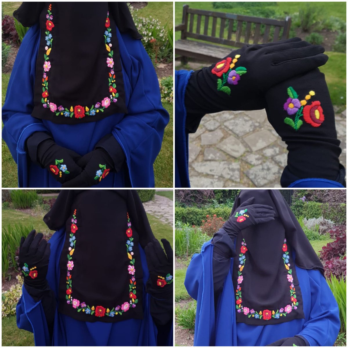 hanifarose_'s tweet photo. Our first signature Hanifa #Niqab with handmade embroidery for #eid or any special occasion you would like to make even more special with this unique piece of art - with free matching gloves! 
#ramadanmubarak https://t.co/2bTBk4mpf3