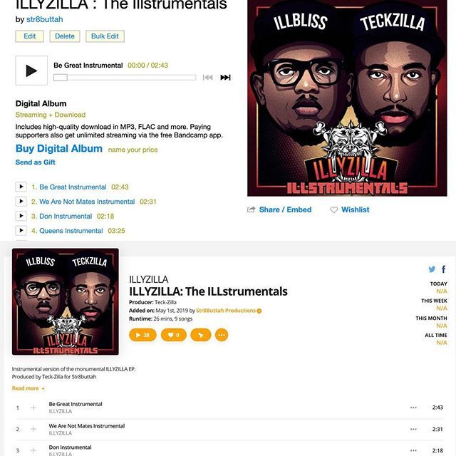 TeckZilla108's tweet photo. As promised The instrumental version of #ILLYZILLA is out now on
Audio mack and Bandcamp below. —————//-/—-///—-/::::///——/:::—
https://t.co/8NDn1QUdgC

https://t.co/5wE4QEqQoP

Vibe out to the lush sounds of Teck-Zilla and share at will.
🙏🏾. #beats #h… https://t.co/5o1N2ay392 https://t.co/RQ2zlXM5t6