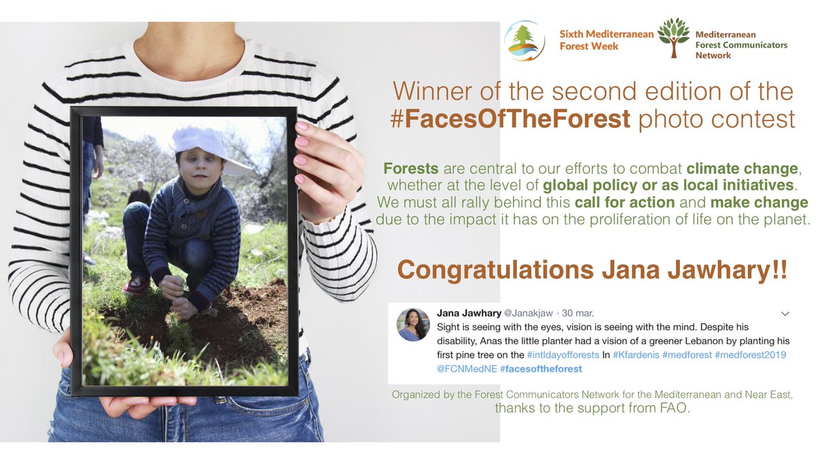 We are pleased to announce the winner of Second edition of the #FacesOfTheForest photo Contest of 6th @medforestweek 

Congratulations @Janakjaw ! We will contact you over the next few days!
bit.ly/FacesOfTheFore…

Thank you very much to all the participants! 

#medforest2019