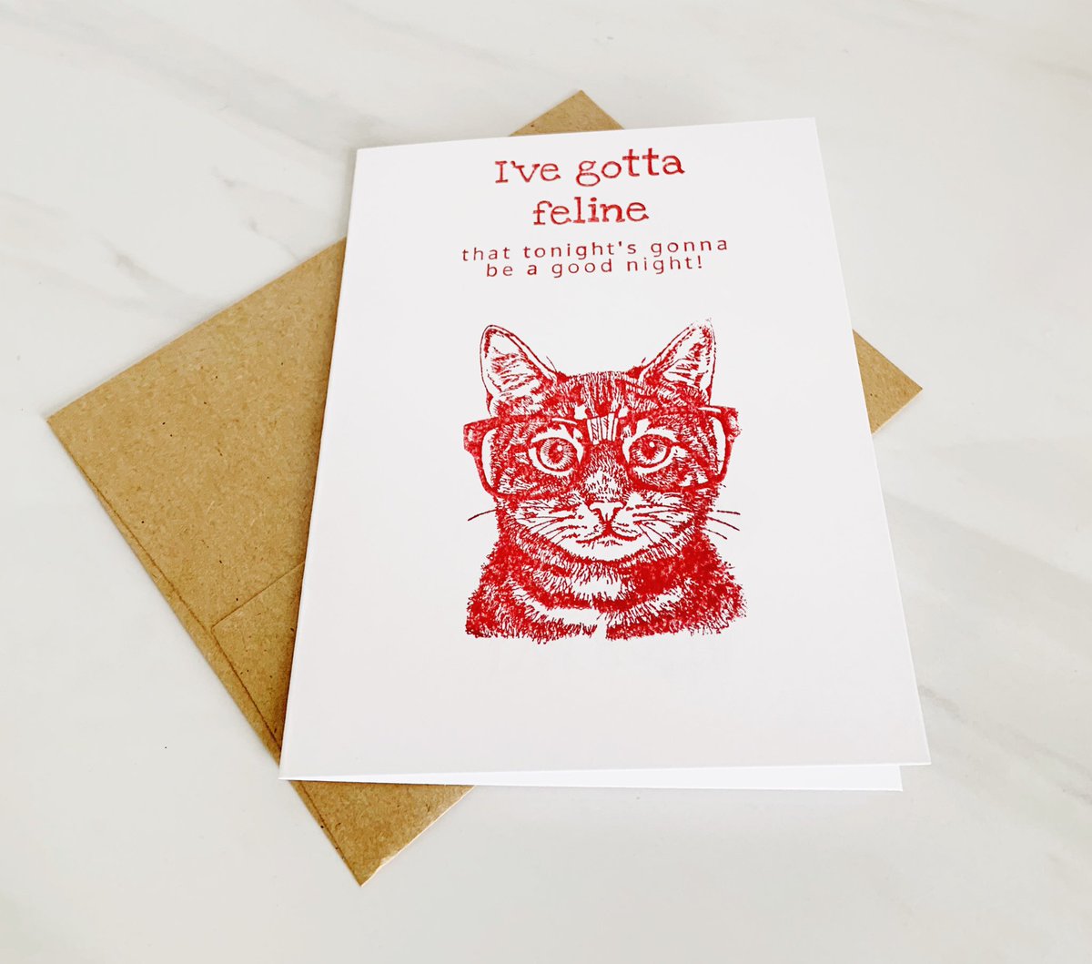 candcdc's tweet image. “I’ve Gotta Feline That Tonight’s Gonna Be a Good Night!”

Etsy.com/shop/cardsandc…

#catcard #feline #funnybirthdaycard #greetingcards #birthdaypuns #catsoftwitter #tbt #crumbsandwhiskers #catsofinstagram #catslife #catstagram
