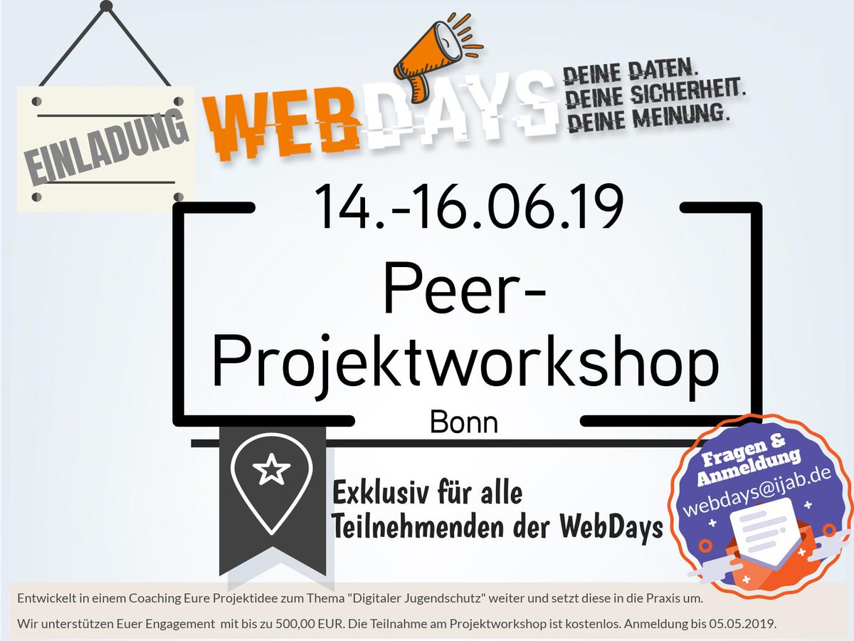 WebDays2019's tweet image. Für Kurzentschlossene - noch schnell anmelden. #webdays #webdaysberlin #webdays2019 #jugendprojekt