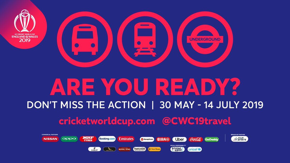 CWC19travel's tweet image. An exciting summer ahead full of some great #CWC19 matches! Are you going to any of them? Don't forget to plan your travel, there are lots of different ways of getting to each ground. bit.ly/2LjkJjm