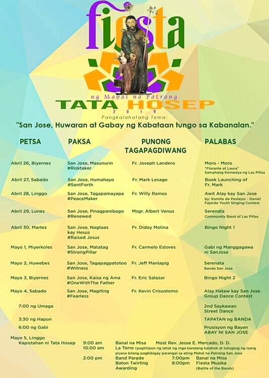 BambooOrganLPC's tweet photo. Fiesta 2019 Schedule of Events https://t.co/WuqEJwX84A