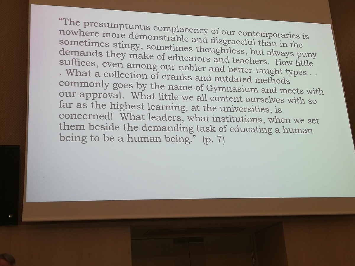 Duncan Waite's final slide, citing Friedrich Nietzche. Interesting and provocative.
