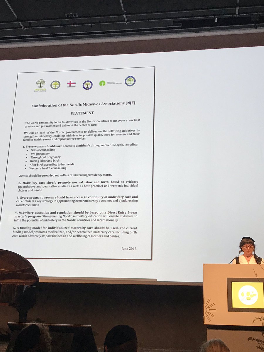 Nordic midwives 5 point manifesto inspired by Professor Jenny Gamble <a href="/ProfJennyGamble/">Prof Jenny Gamble</a> @MidwiferyGU
