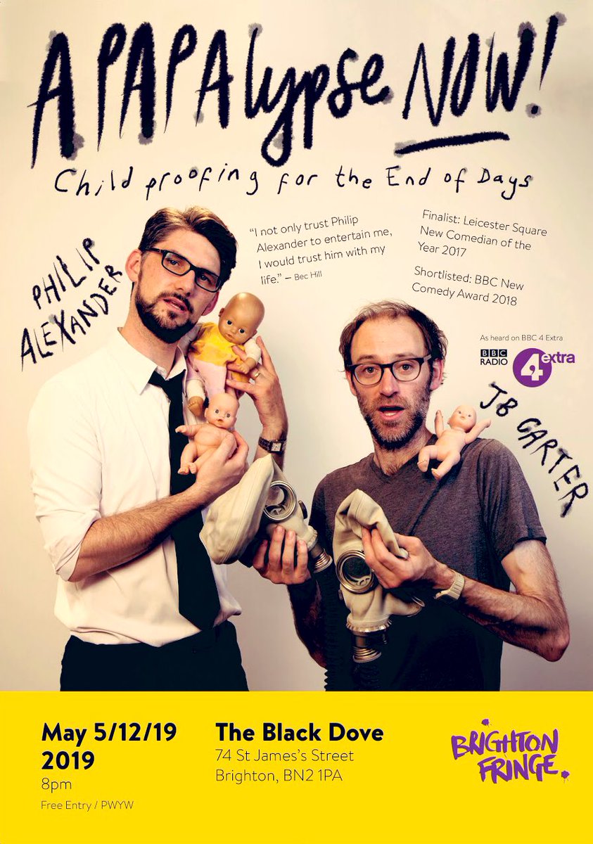 BelfastPhil's tweet photo. Declared a 'must-see' show at the @brightonfringe on @CultureCalling, @JBCARTER81 &amp; I start our three-show run at the Black Dove on Sunday 5 May at 8pm.
The show is free/PWYW. https://t.co/ob8rRUXBnM