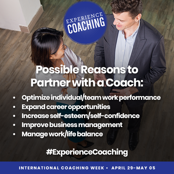Not sure why you would partner with a #coach? Here are a few ideas: optimize performance, expand #careeropportunities, increase #selfesteem, improve biz management, manage #worklifebalance #ExperienceCoaching