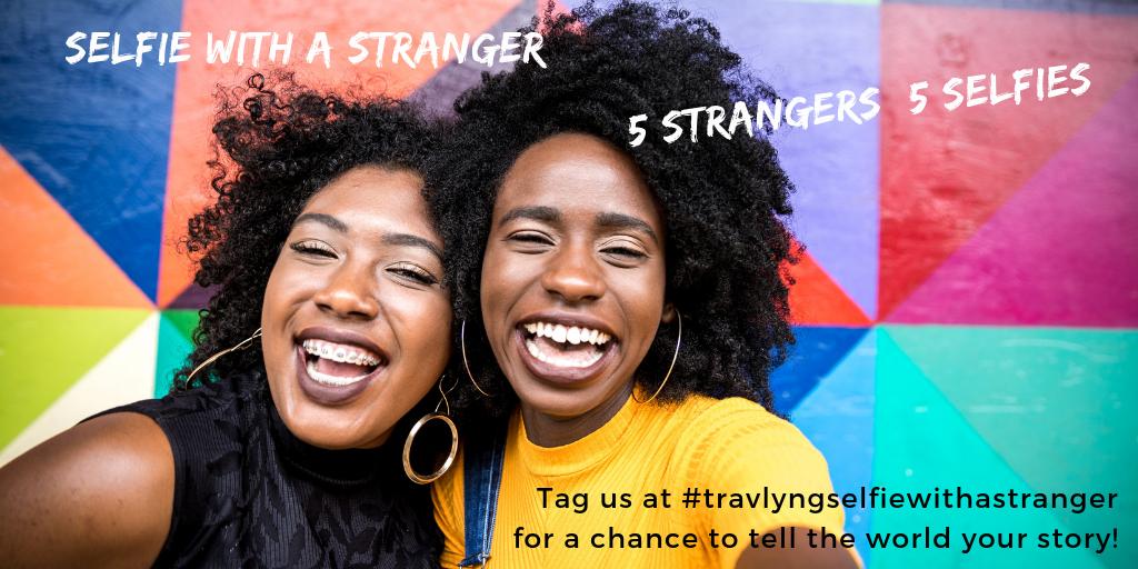 travlyng's tweet photo. This month,we at TeamTravlyng decided to leave our comfort zone, go off apps and form friendships by talking to 5 strangers and take a selfie to tell our story! We urge you all to do the same-pass on the challenge to 5 of your friends by tagging them! #travlyngselfiewithastranger https://t.co/7uPzaPJNoH