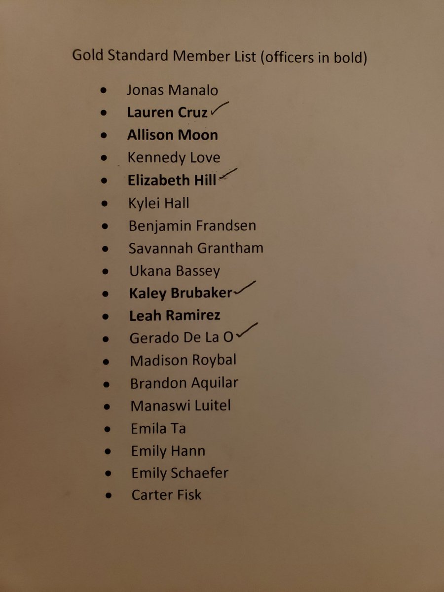 Hey Gold Standard! Are you free this Monday? If so, find one of the officers (or Mrs. Smith) and tell them that you've seen our message and will be attending on Monday. We need to show the world what our organization is made of!